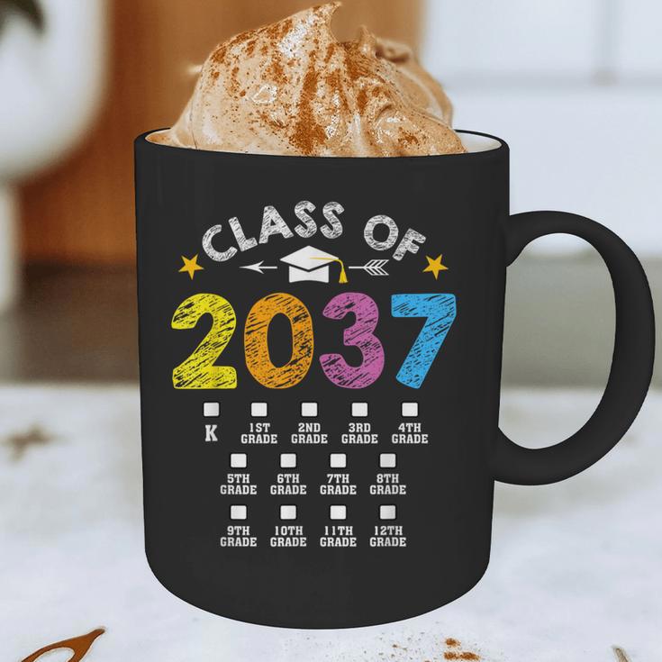 Class Of 2037 Grow With Me Checklist Graduation Graphic Print Coffee Mug