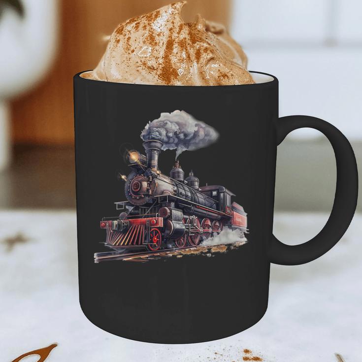 Classic Steam Train Enthusiasts Nostalgia For Train Lovers Graphic Print Coffee Mug Classic Steam Train Enthusiasts Nostalgia For Train Lovers Graphic Print Coffee Mug