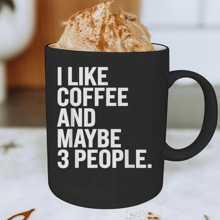 I Like Coffee Introvert Coffee Lovers Sarcastic Humor Graphic Print Coffee Mug