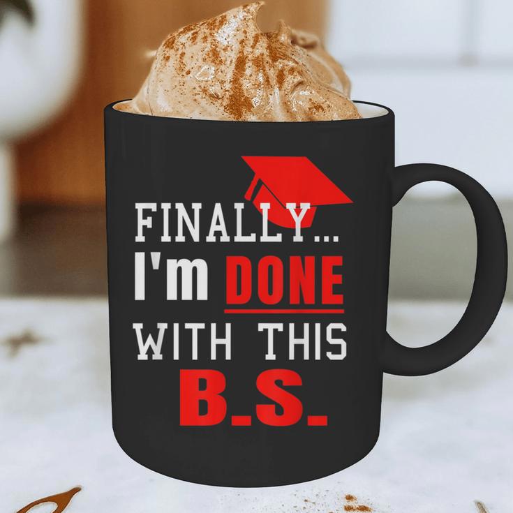 College GraduationShirt Senior Finally Done Graphic Print Coffee Mug