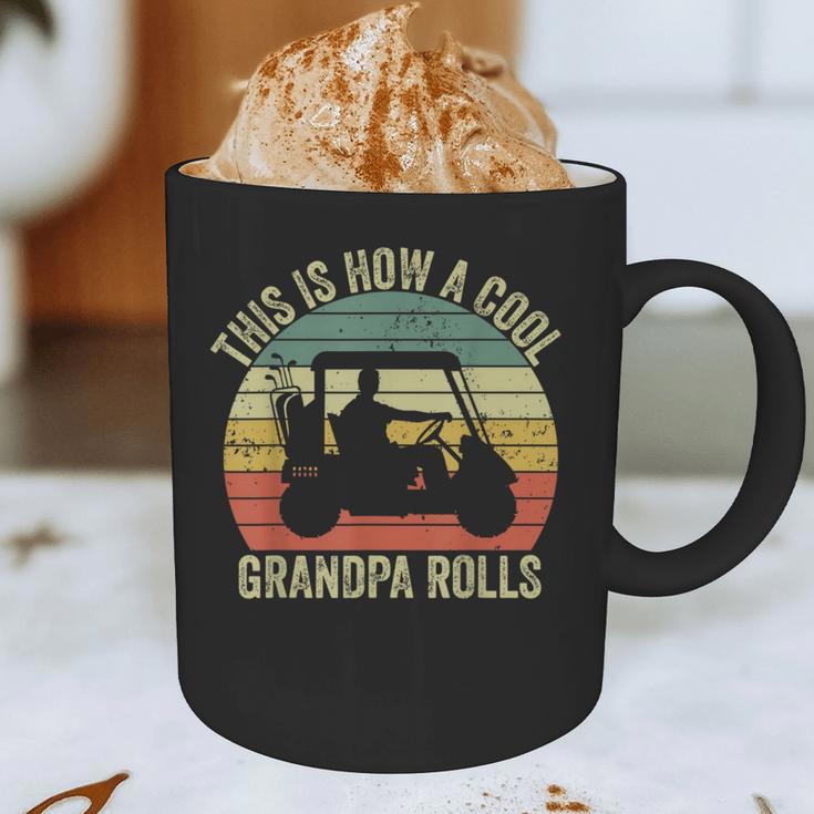 This Is How A Cool Grandpa Rolls Vintage Golf Dad Grandpa Graphic Print Coffee Mug