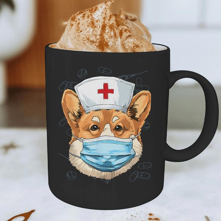 Corgi Dog Nurse RN Nursing School Graduation Graphic Print Coffee Mug