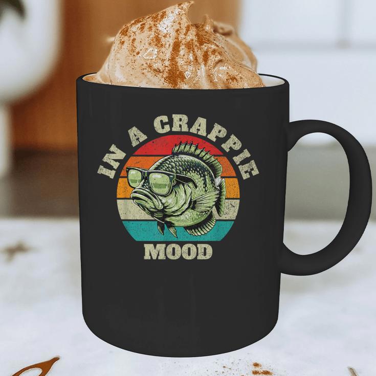 In A Crappie Mood Retro Fishing Sarcastic Dad Graphic Print Coffee Mug