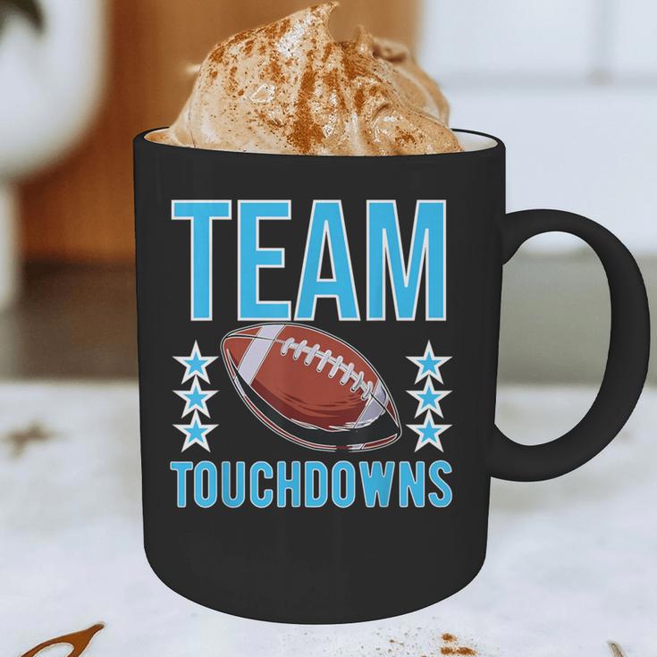 Cute Team Touchdowns Gender Reveal For Mom And Dad Graphic Print Coffee Mug