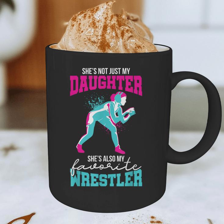 Cute Wrestling Daughter Favorite Wrestler Dad Mom Graphic Print Coffee Mug