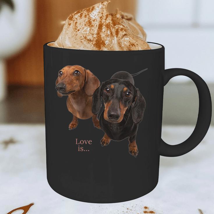 Dachshund Shirt Doxie Mom Dad Love Wiener Dog Puppy Cute Tee Graphic Print Coffee Mug