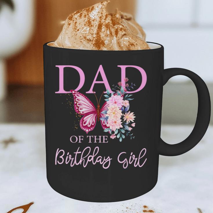 Dad 1st First Birthday Matching Family Butterfly Floral Graphic Print Coffee Mug