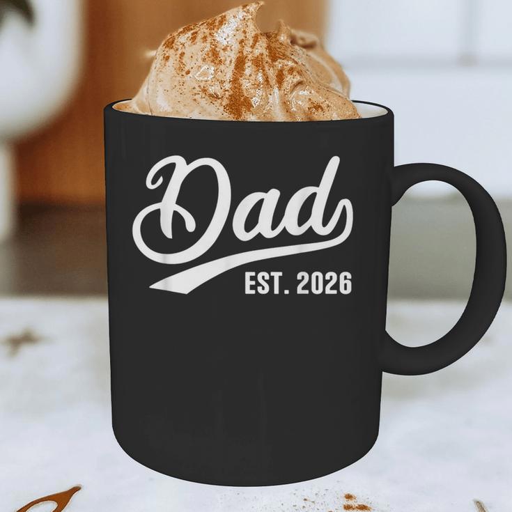Dad 2026 Father Since 2026 Retro Dad Est 2026 Graphic Print Coffee Mug