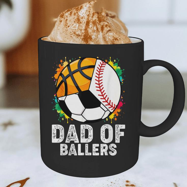 Dad Of Ballers Baseball Soccer Basketball Dad Graphic Print Coffee Mug