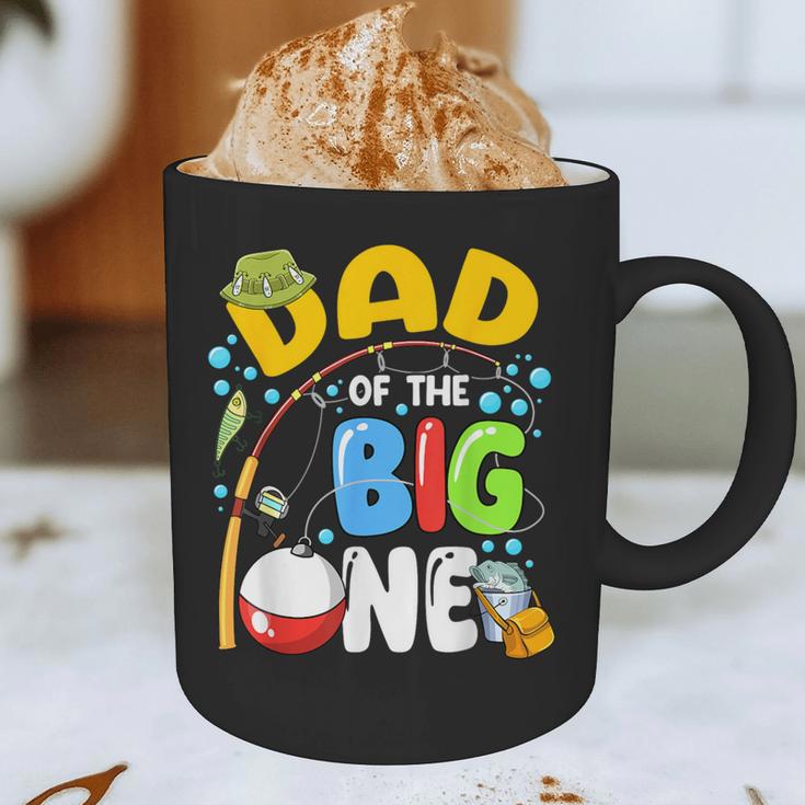 Dad Of The Big One Fishing Birthday Boy Family Party Graphic Print Coffee Mug