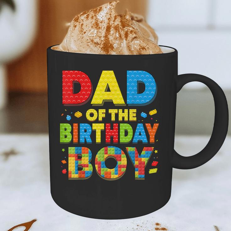 Dad Of The Birthday Boy Building Block Birthday Graphic Print Coffee Mug