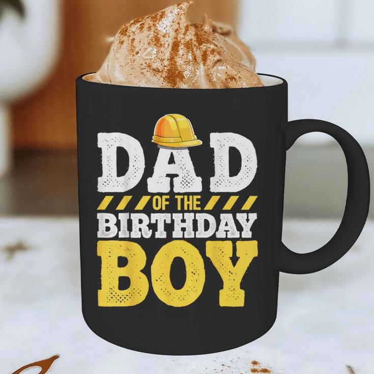 Dad Of The Birthday Boy Construction Birthday Party Hat Men Graphic Print Coffee Mug