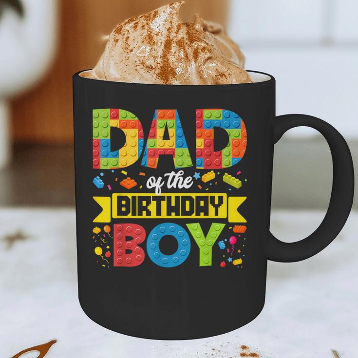 Dad Of The Birthday Boy Master Builder Kids Building Blocks Graphic Print Coffee Mug