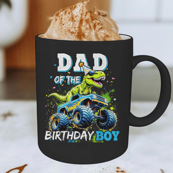 Dad Of The Birthday Boy Monster Truck Dinosaur PartyRex Graphic Print Coffee Mug