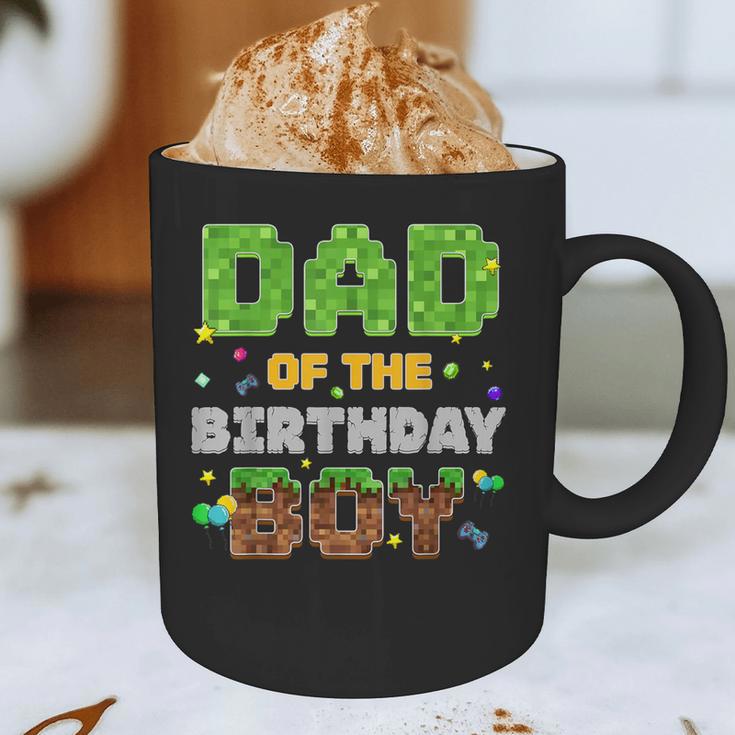 Dad Of The Birthday Boy Pixel Gamer Party Matching Family Graphic Print Coffee Mug
