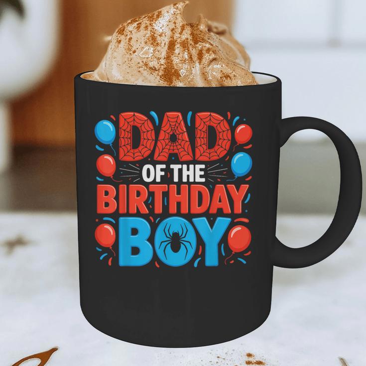 Dad Of The Birthday Boy Spider Web Party Graphic Print Coffee Mug