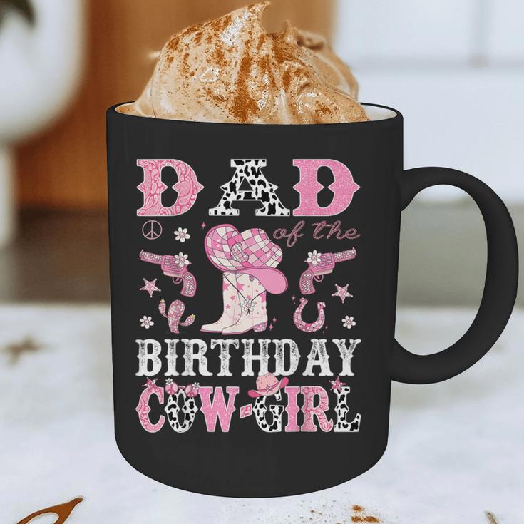Dad Of The Birthday Cowgirl Pink Disco Rodeo Western Graphic Print Coffee Mug