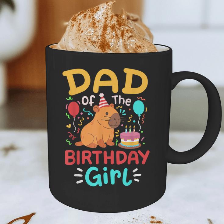 Dad Of The Birthday Girl Kids Cute Capybara Bday Family Graphic Print Coffee Mug