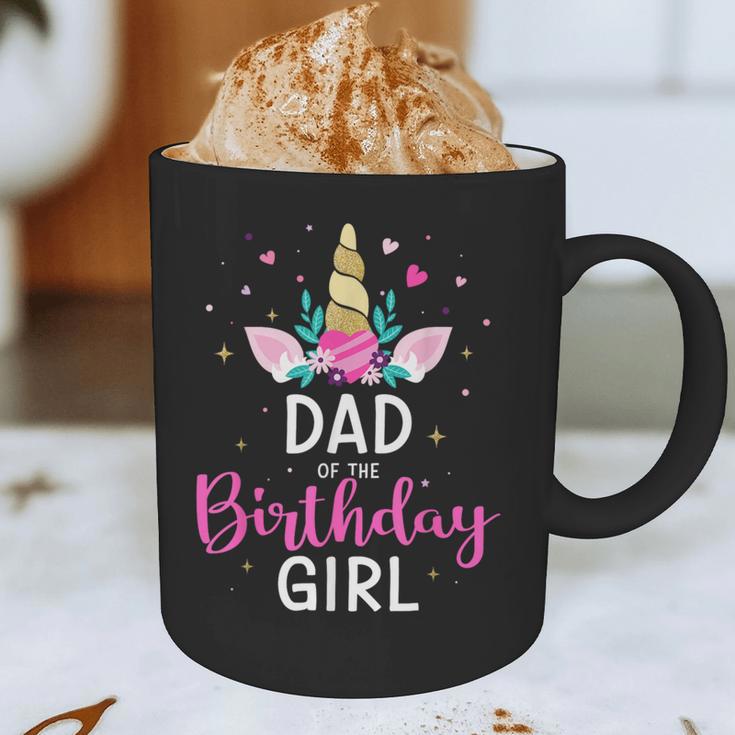 Dad Of The Birthday Girl Matching Family Unicorn Party Graphic Print Coffee Mug