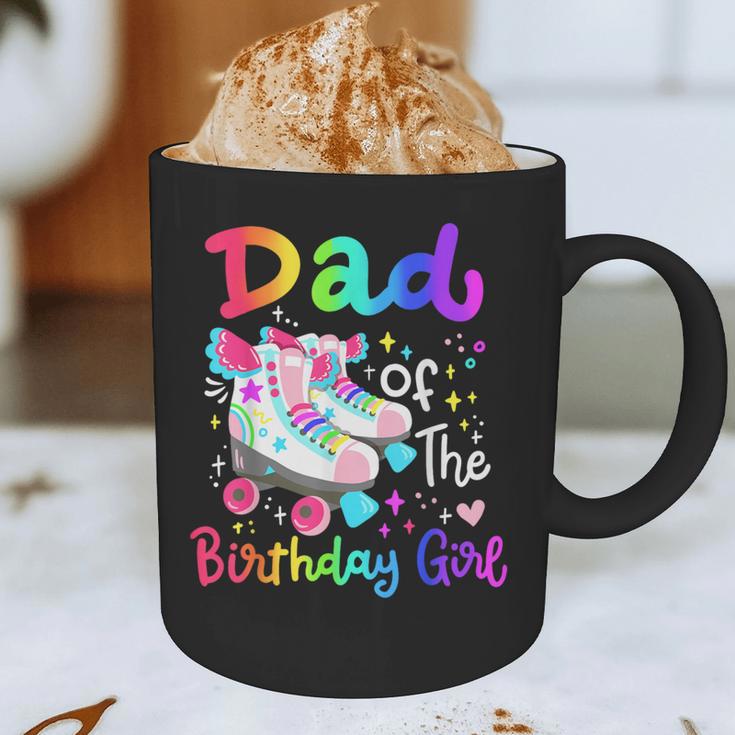 Dad Of The Birthday Girl Skater Roller Skate Family Party Graphic Print Coffee Mug