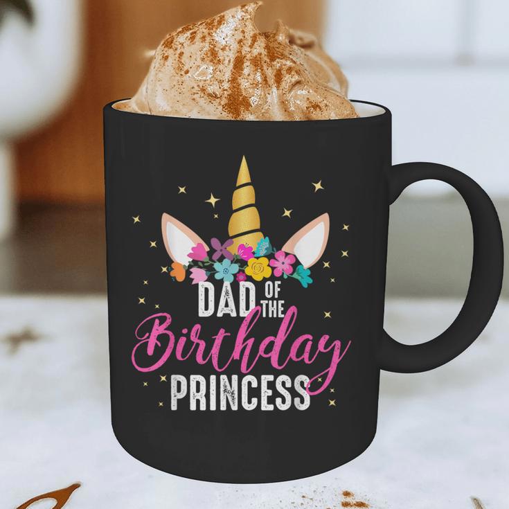 Dad Of The Birthday Princess Father Unicorn Birthday Graphic Print Coffee Mug