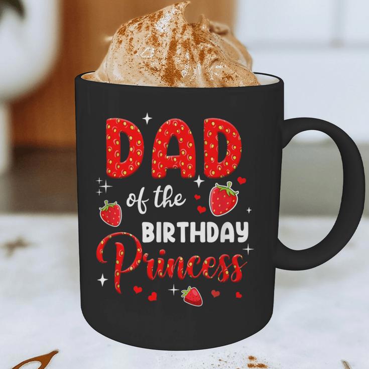 Dad Of The Birthday Princess Strawberry Theme Bday Party Graphic Print Coffee Mug