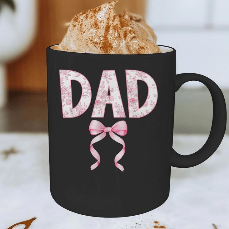 Dad Birthday Squad Matching Coquette Bow Family Party Graphic Print Coffee Mug