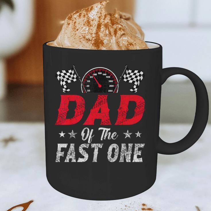 Dad Of The Fast One 1st Birthday Racing Car Family Graphic Print Coffee Mug