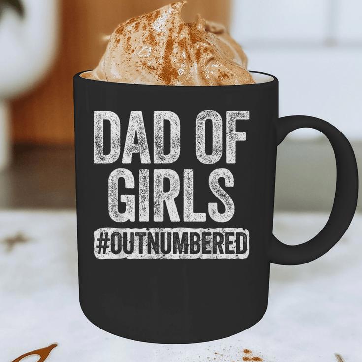 Dad Of Girls Outnumbered Shirt Men Daddy Fathers Day Graphic Print Coffee Mug