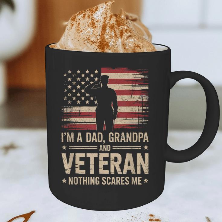 Im A Dad Grandpa And A Veteran Nothing Scares Me Veteran Graphic Print Coffee Mug