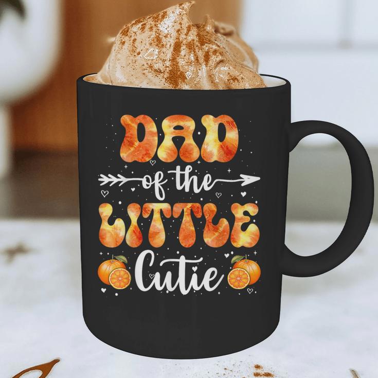 Dad Little Cutie Baby Shower Orange 1st Birthday Party Graphic Print Coffee Mug