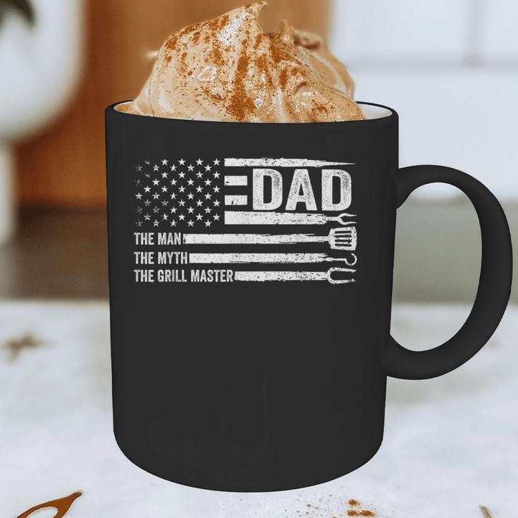 Dad The Man The Myth The Grill Master USA Flag Father's Day Graphic Print Coffee Mug