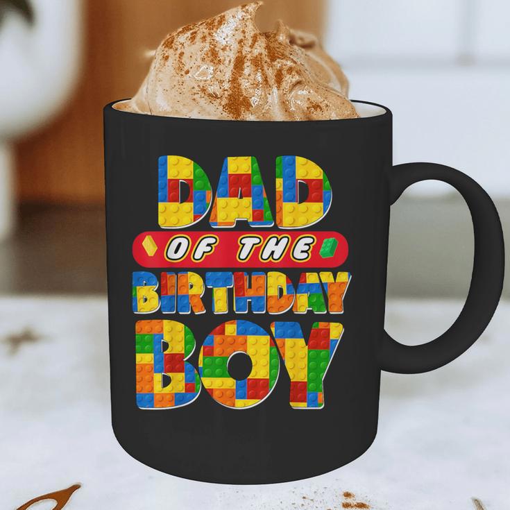 Dad And Mom Birthday Boy Building Bricks Family Party Decor Graphic Print Coffee Mug