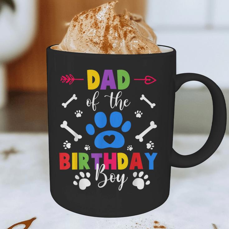 Dad And Mom Of The Birthday Boy Dog Paw Family Matching Graphic Print Coffee Mug