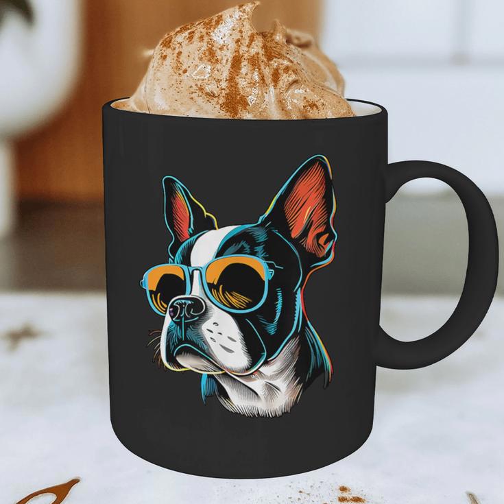 Dad Mom Cool Dog Sunglasses Boston Terrier Graphic Print Coffee Mug Dad Mom Cool Dog Sunglasses Boston Terrier Graphic Print Coffee Mug