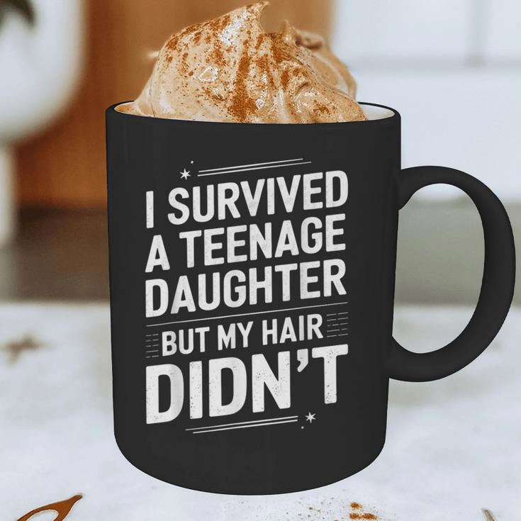 Dad Mom I Survived Teenage Daughter Survivor Graphic Print Coffee Mug