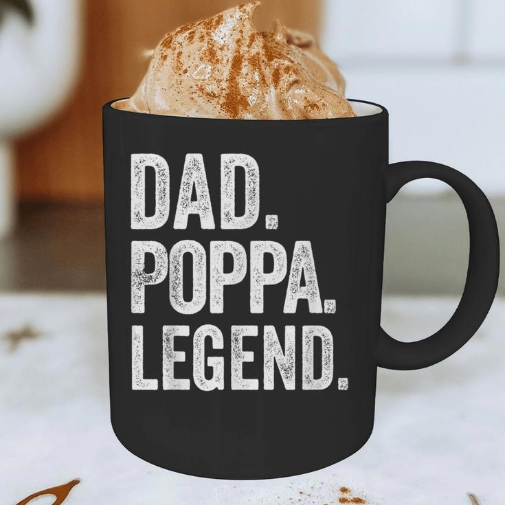 Dad Poppa Legend Vintage Distressed Bold Poppa Graphic Graphic Print Coffee Mug