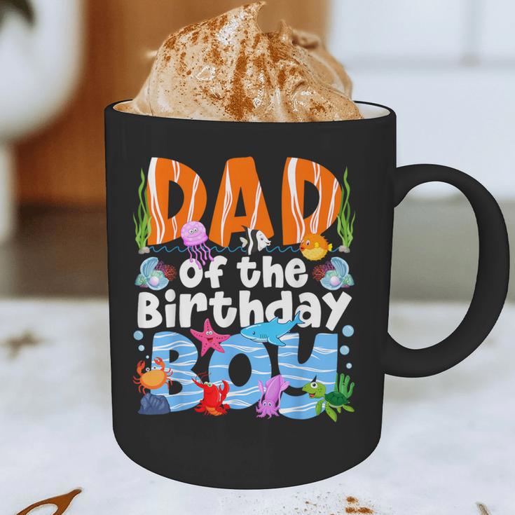 Dad Under Sea Birthday Party Boys Ocean Sea Animals Themed Graphic Print Coffee Mug