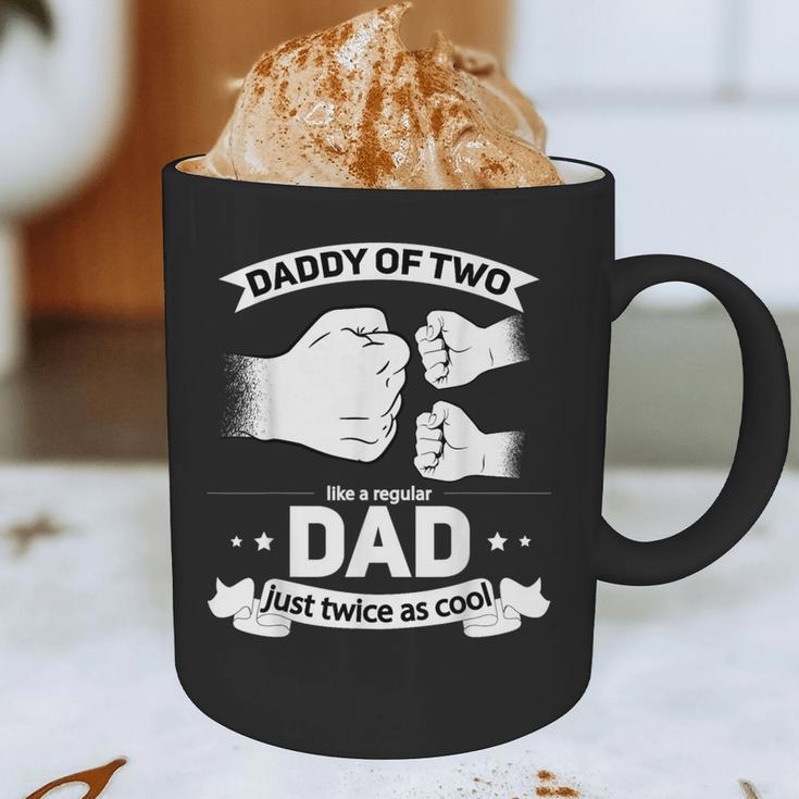 Dad Squared Fathers Day Dad Of Two Cool Daddy Of 2 Graphic Print Coffee Mug