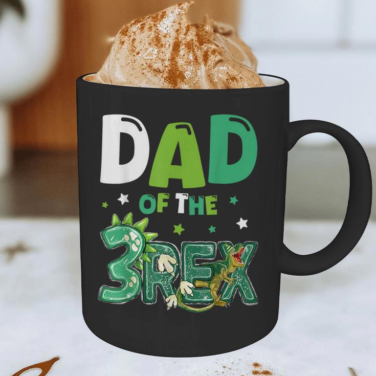 Dad Of The Three Rex Birthday Dinosaur Family Matching Graphic Print Coffee Mug