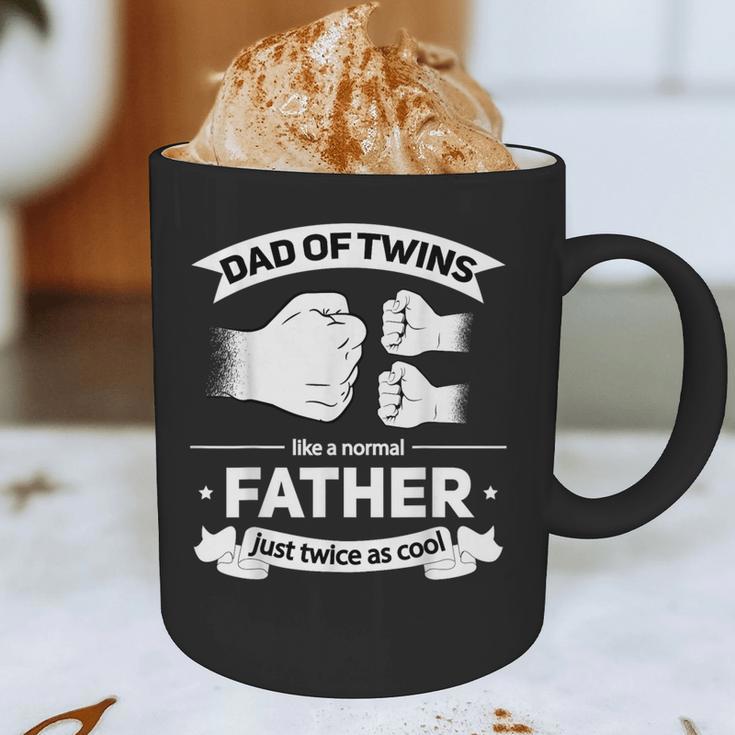 Dad Of Twins 2024 Father Twice As Cool Father's Day Twin Dad Graphic Print Coffee Mug