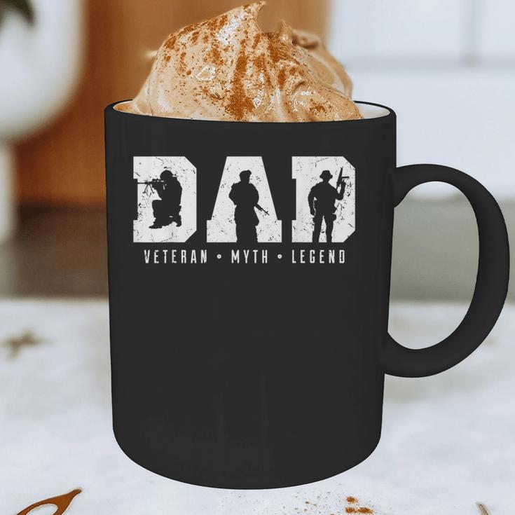Dad Veteran Myth Legend Dad Military Father Graphic Print Coffee Mug