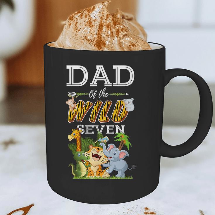 Dad Of The Wild Seven Animal Safari 7th Birthday Party Graphic Print Coffee Mug Dad Of The Wild Seven Animal Safari 7th Birthday Party Graphic Print Coffee Mug