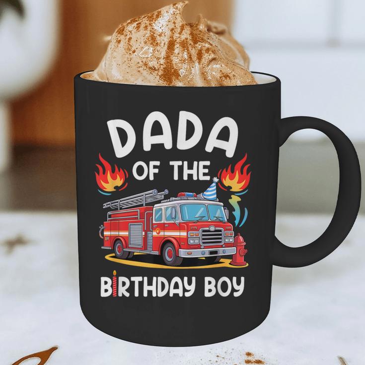 Dada Of The Birthday Boy Fire Truck Firefighter 1St Party Graphic Print Coffee Mug