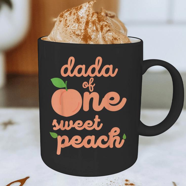 Dada Dad First Birthday One Sweet Peach Bday Family Matching Graphic Print Coffee Mug