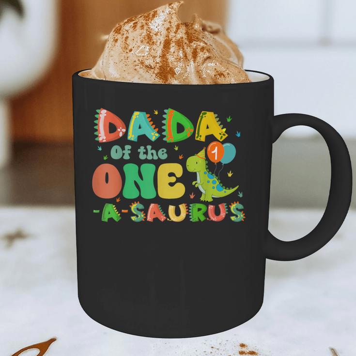 Dada Of The One-A-Saurus 1st Birthday Boy Dinosaur Family Graphic Print Coffee Mug