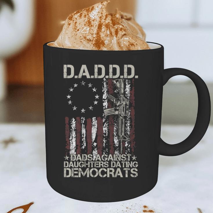 Daddd Gun Dads Against Daughters Dating Democrats On Back Graphic Print Coffee Mug