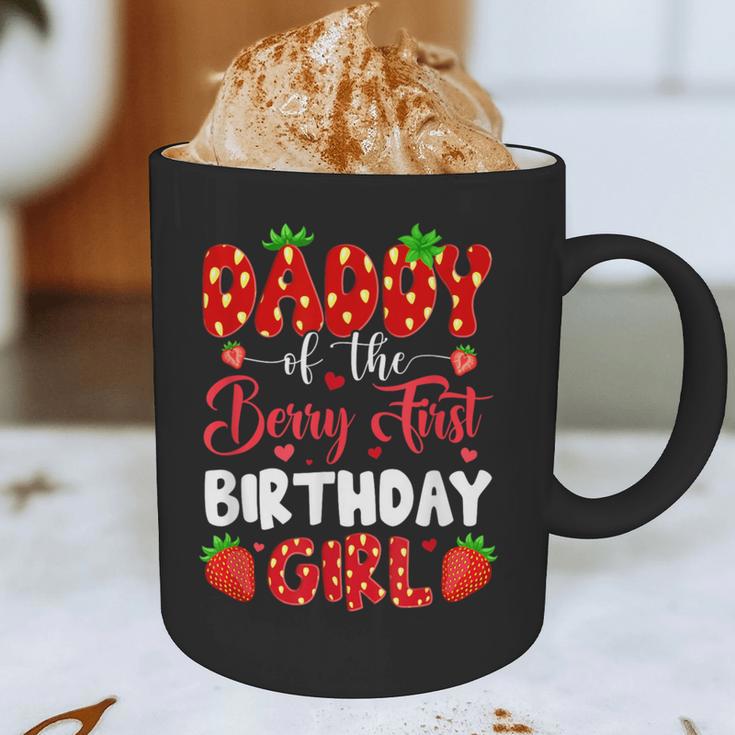 Daddy Of The Berry First Birthday Of Girl Strawberry Graphic Print Coffee Mug