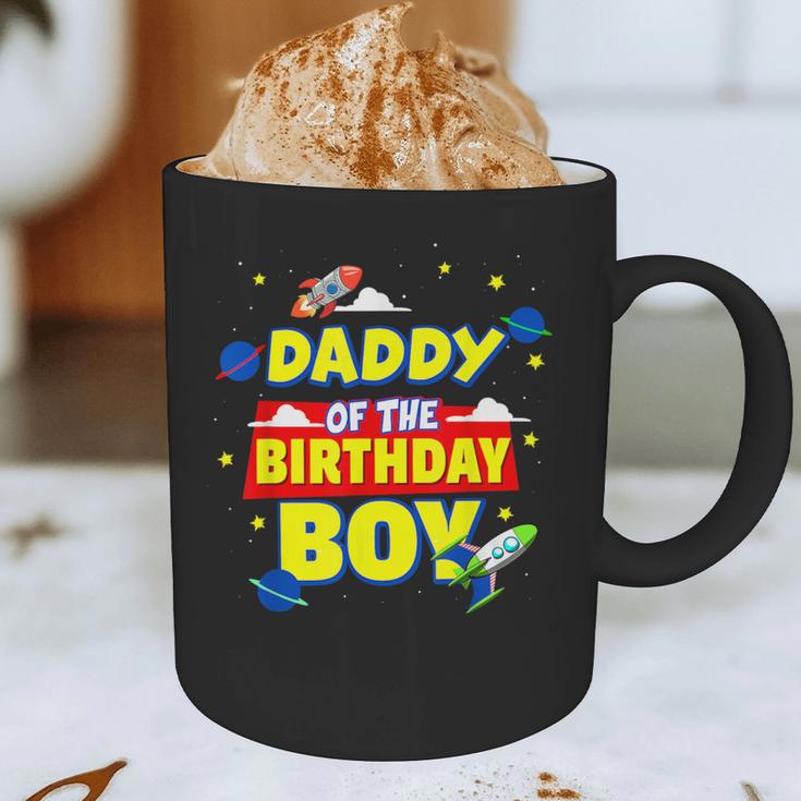 Daddy Of The Birthday Astronaut Boy Outer Space Theme Party Graphic Print Coffee Mug