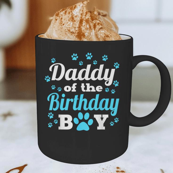 Daddy Of The Birthday Boy Dog Paw Bday Party Celebration Small Graphic Print Coffee Mug